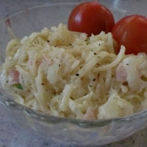 たっぷりハムとポテトのスパサラ